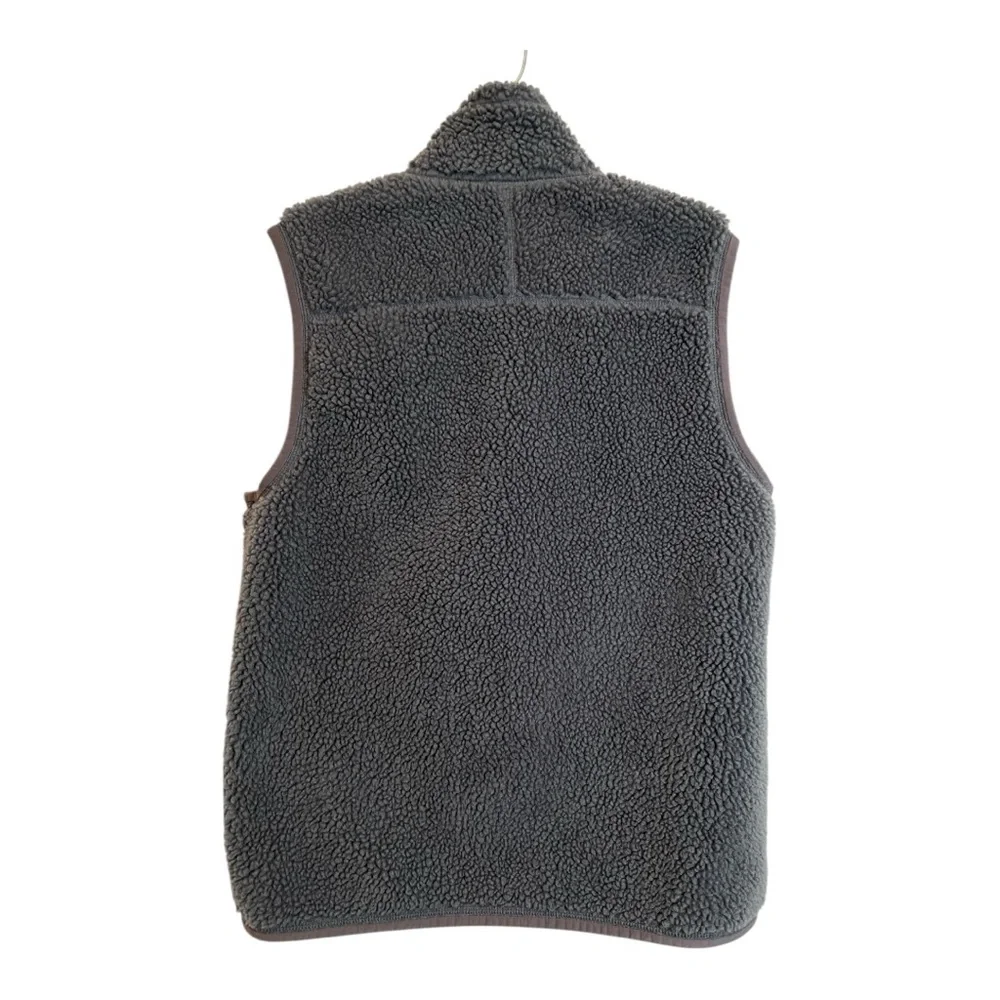 LL BEAN Mountain Deep Pile Sherpa Fleece Vest Full Zip Size Medium - Picture 6 of 8